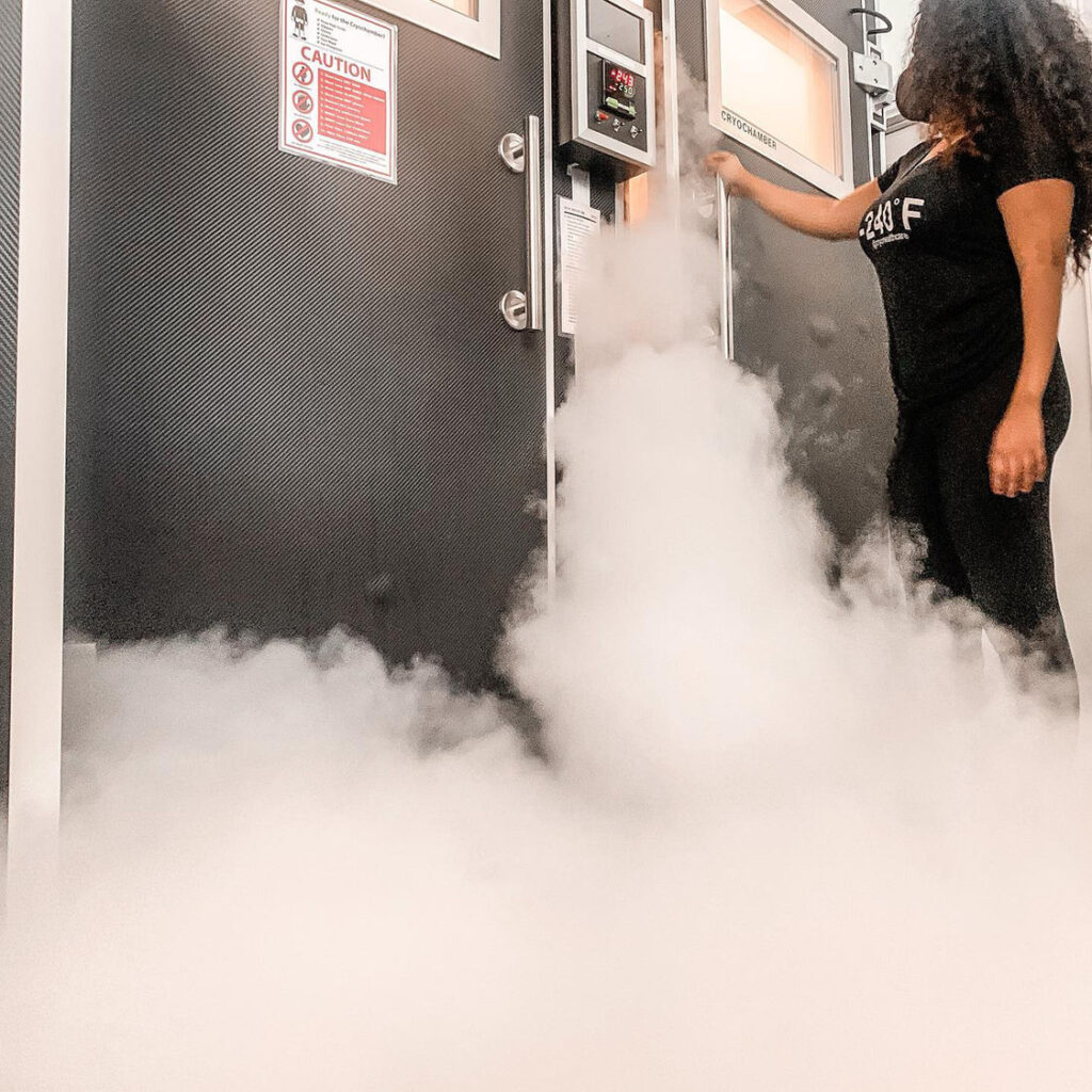 Cryotherapy technician working the Cryo Chamber
